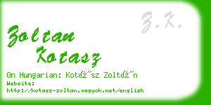 zoltan kotasz business card